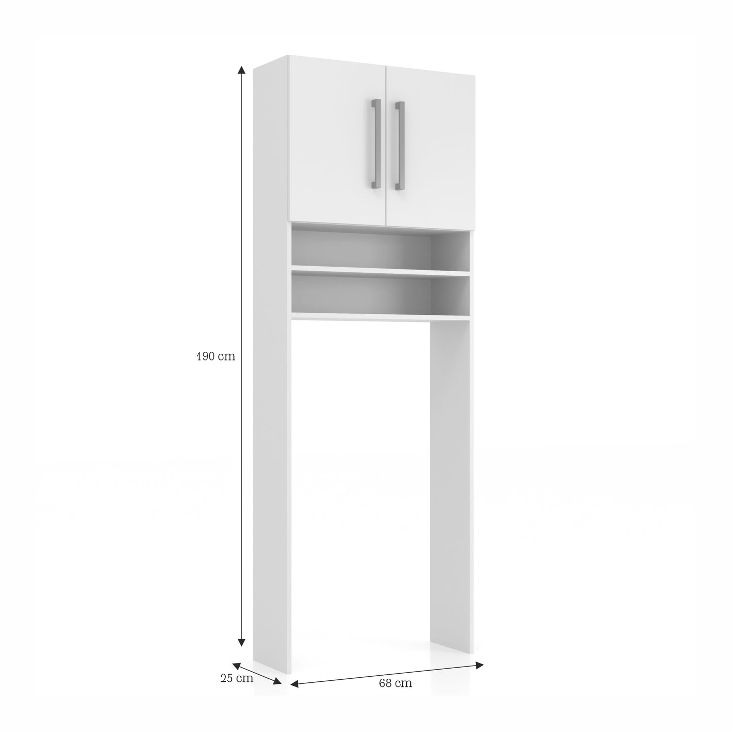 Organizador Logia Lavadora 2 Puertas 2 Nichos Blanco