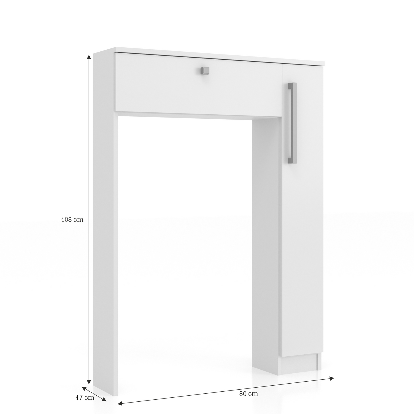 Combo Baño mueble 1 puerta 3 nichos + Organizador WC Blanco