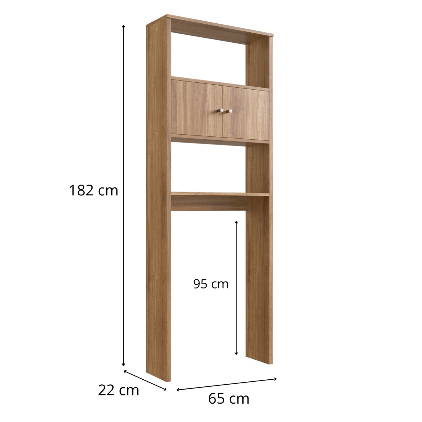 Combo Mueble Baño 1 puerta 2 cajones Nogal + Organizador Nogal