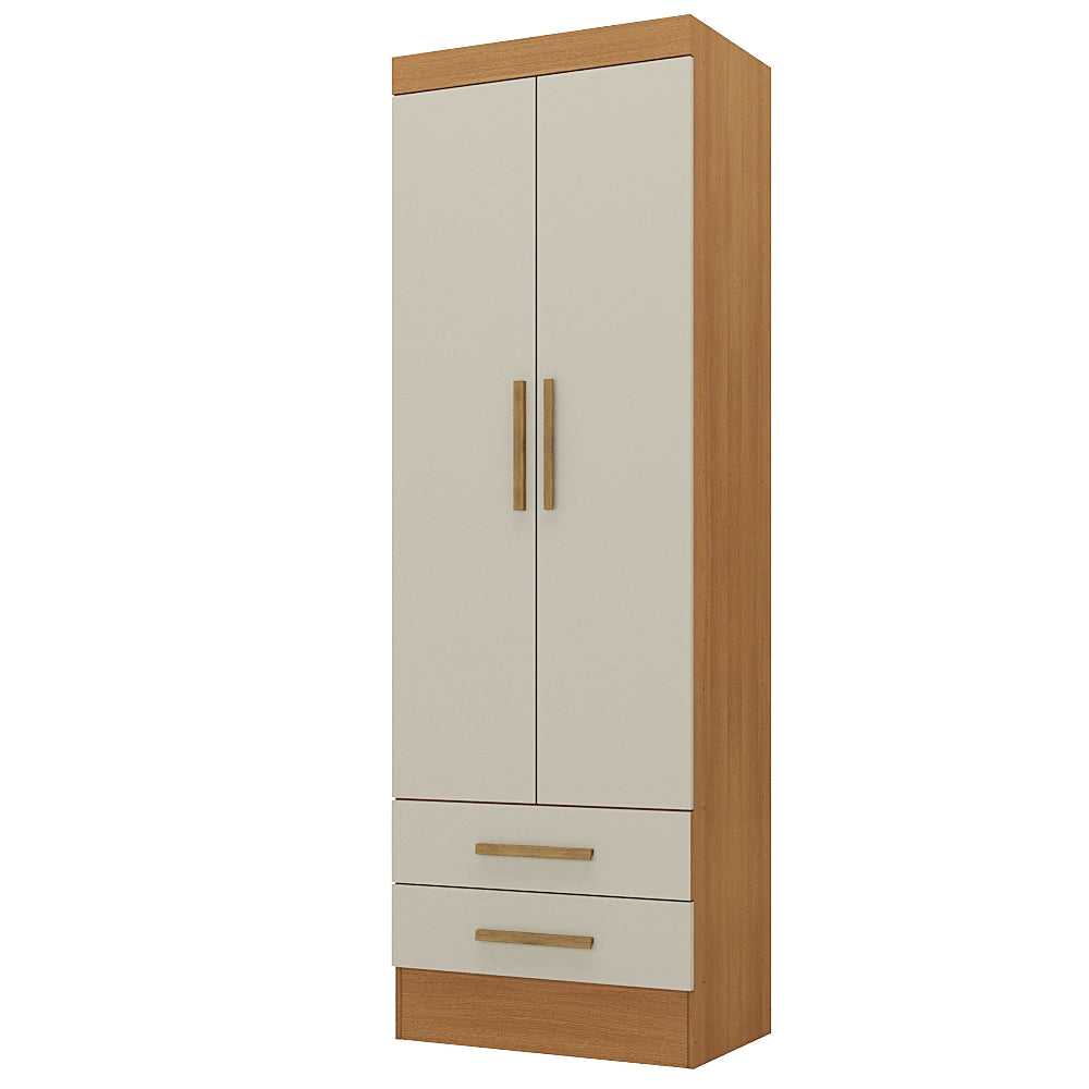 Closet 2 puertas 2 cajones Canela Off White