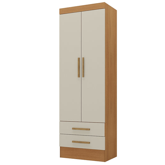 Closet 2 puertas 2 cajones Canela Off White