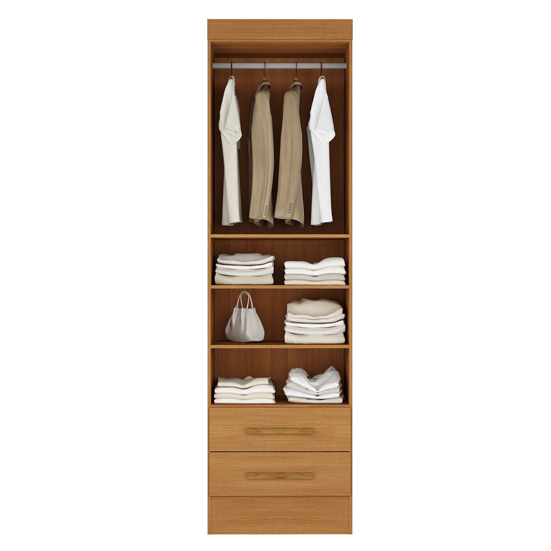 Closet 3 puertas 2 cajones Canela