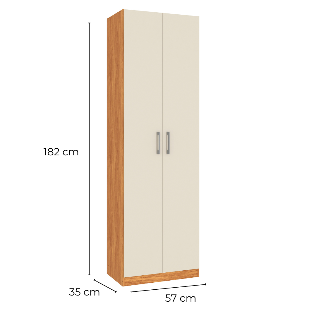 Organizador Closet 2 puertas Canela Off White