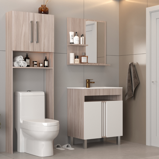 Combo Baño Mueble 2 puertas + Organizador Malbec