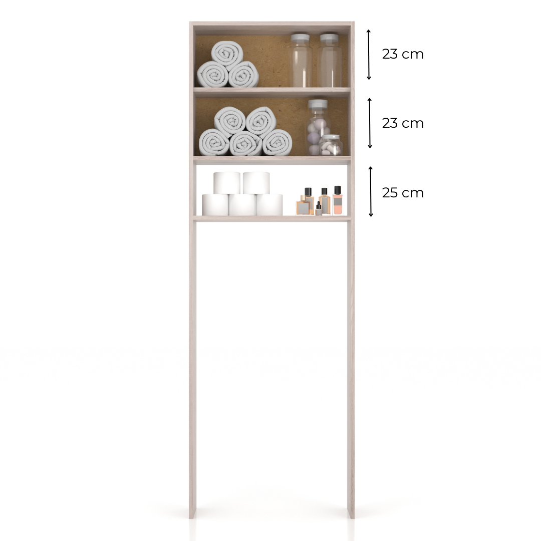 Combo Baño Mueble 1 puerta 3 nichos + Organizador Malbec