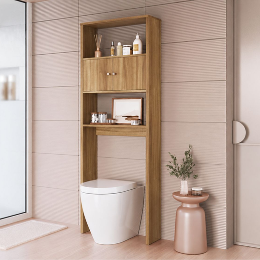 Organizador Baño 2 puertas 2 nichos Nogal