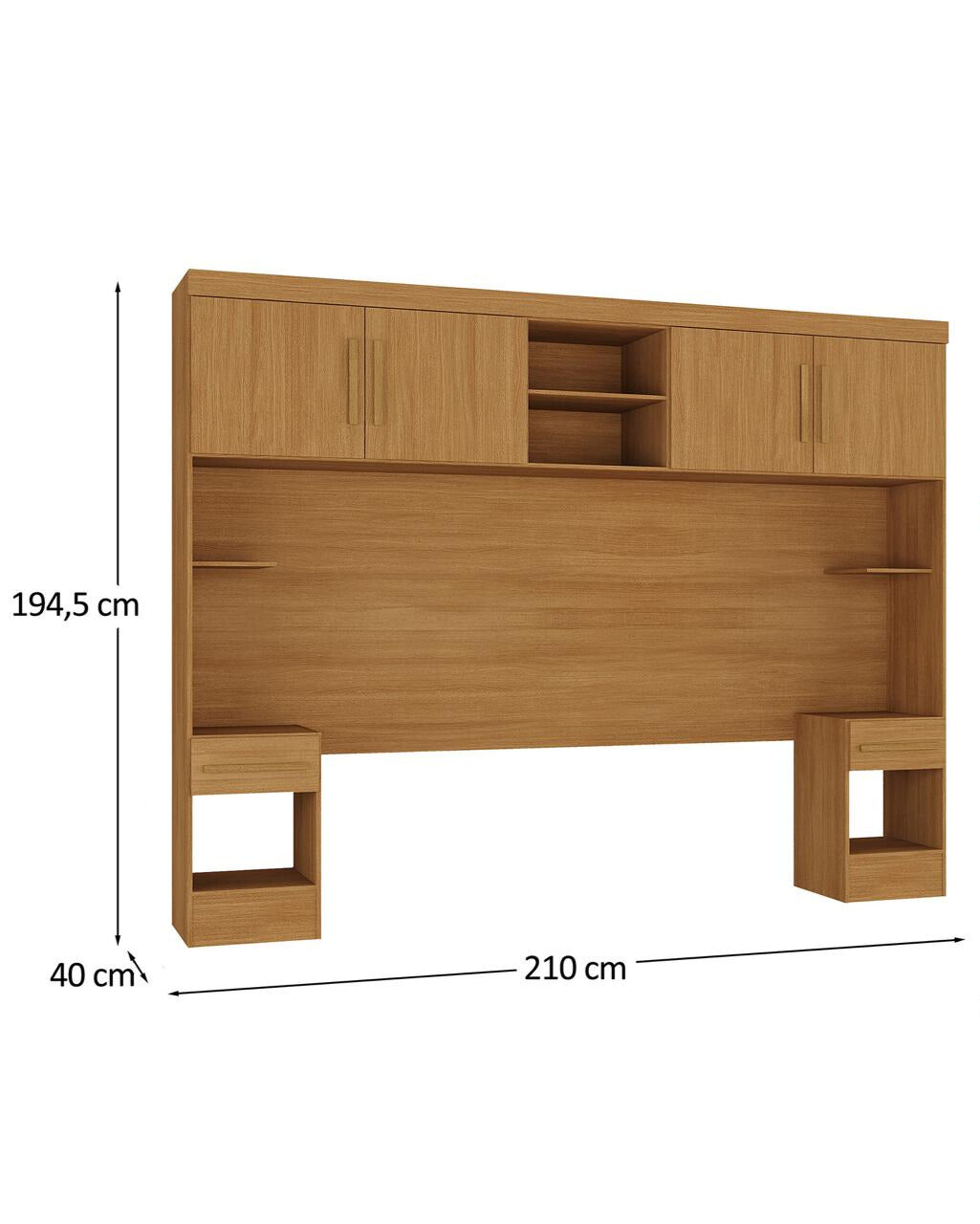 Set Trasera Aéreo Veladores + 2 Closet 1 puerta Canela