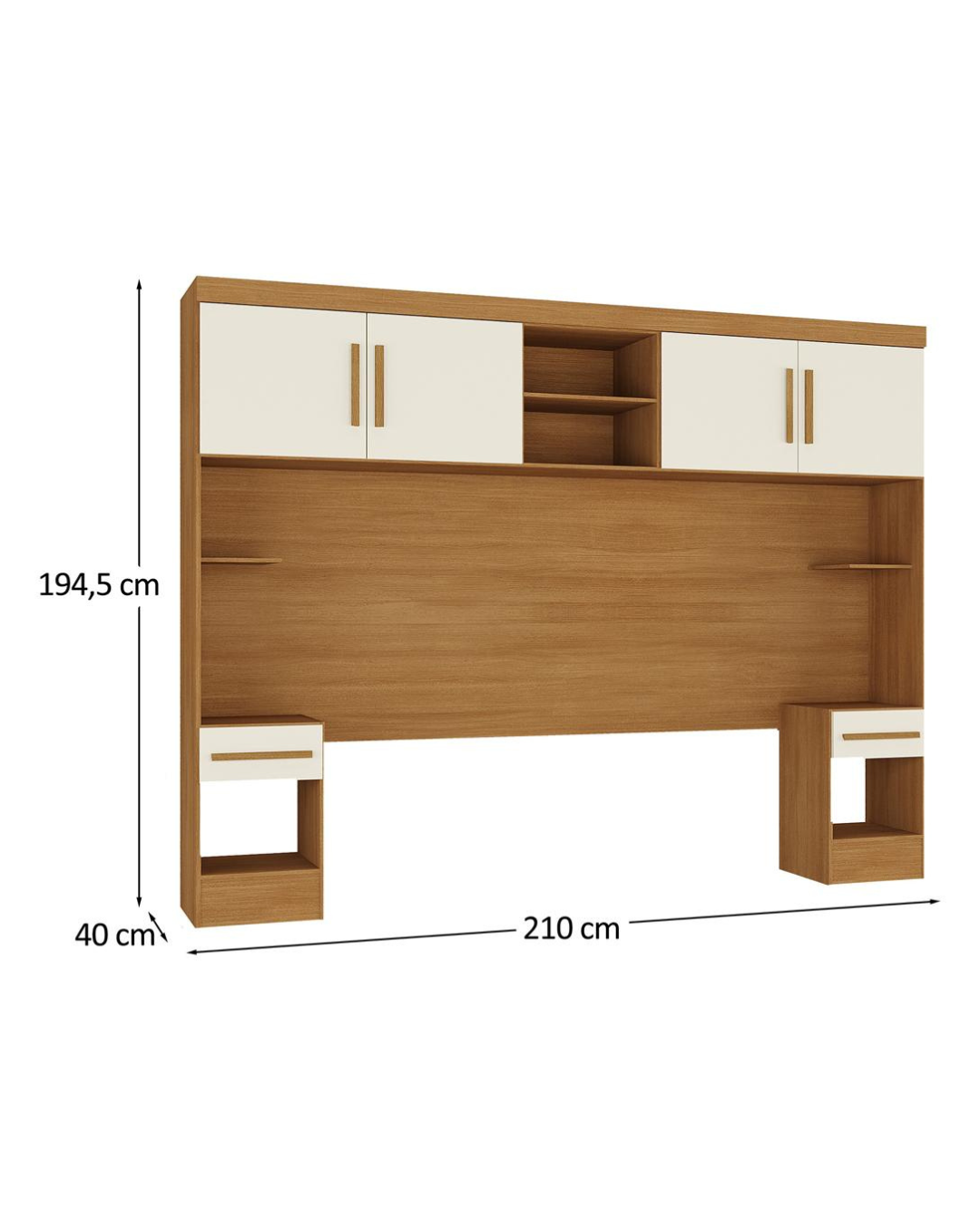 Set Modular Trasera Aéreo Veladores Canela Off White