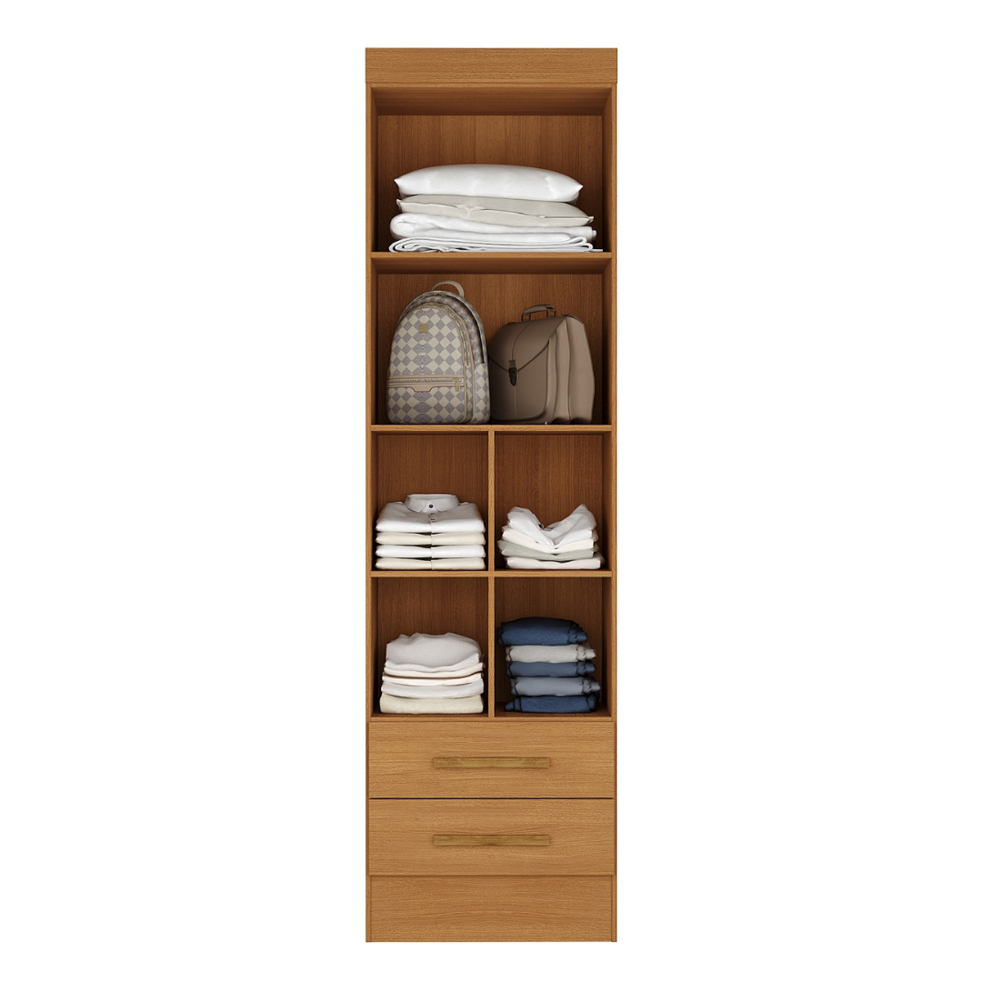 Set Trasera Aéreo Veladores + Closet 2 puertas 2 cajones Canela