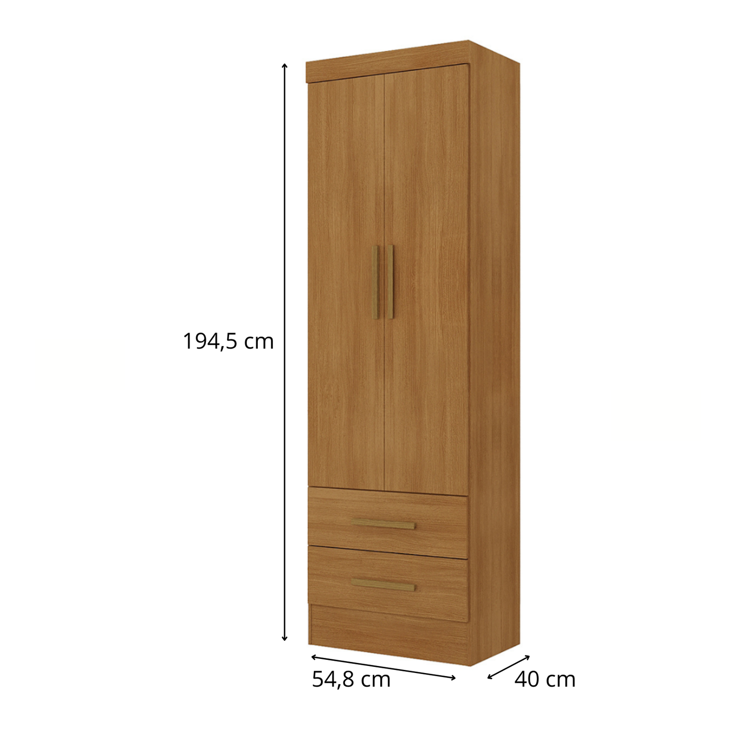 Set Trasera Aéreo Veladores + Closet 2 puertas 2 cajones Canela