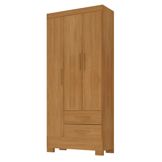 Closet 3 puertas 2 cajones Canela