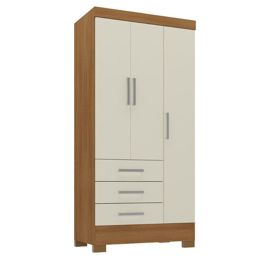 Closet 3 puertas 3 cajones Canela Off White