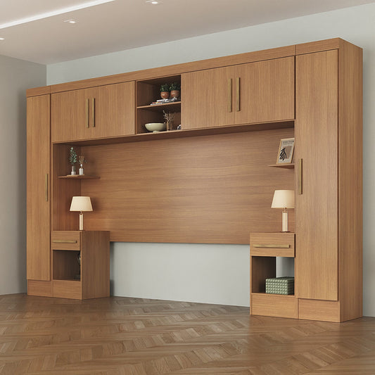 Set Trasera Aéreo Veladores + 2 Closet 1 puerta Canela